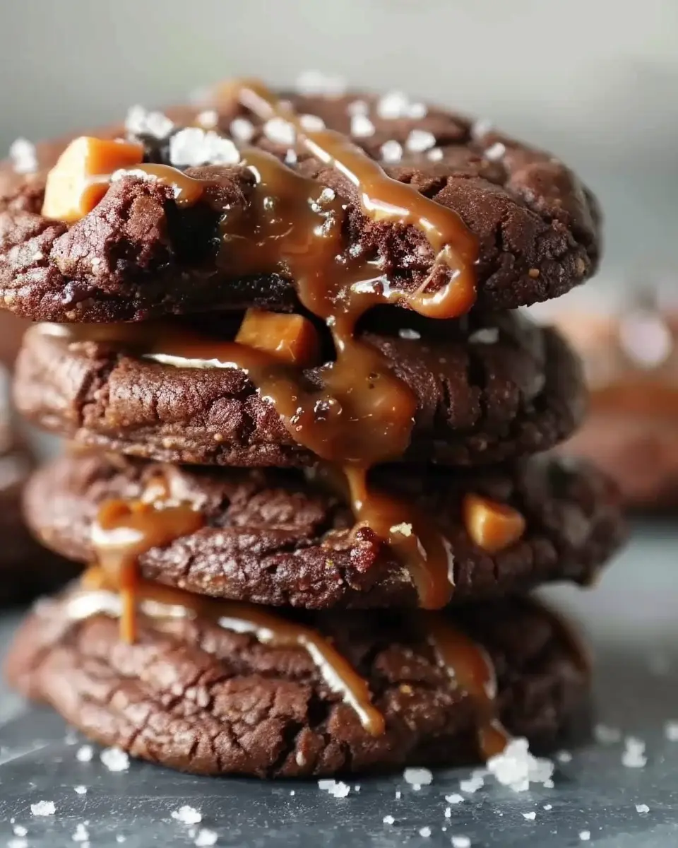 Salted Caramel Chocolate Cookies