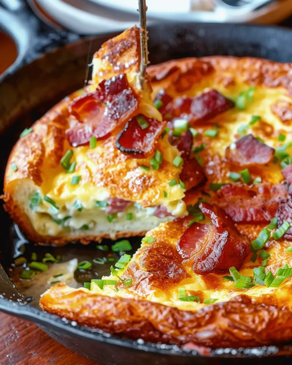 Savory Cheddar & Turkey Bacon Dutch Baby: An Easy Indulgence at Home