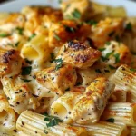Indulgent Spicy Cajun Chicken Rigatoni in Creamy Alfredo