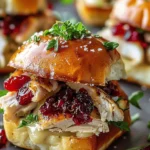 Thanksgiving Leftover Turkey Cranberry Sliders