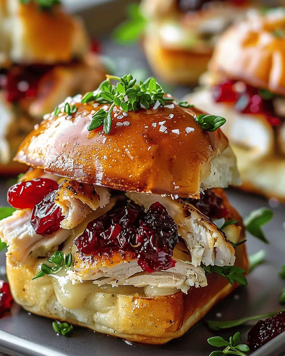 Thanksgiving Leftover Turkey Cranberry Sliders Made Easy and Delicious