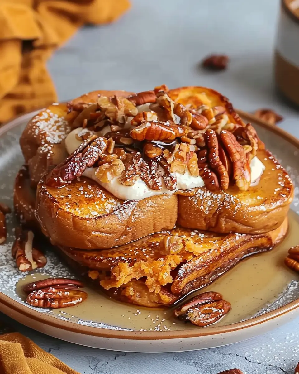 Friendsgiving Sweet Potato French Toast: Indulgent Turkey Bacon Delight