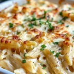 Roasted Chicken Alfredo Pasta Bake