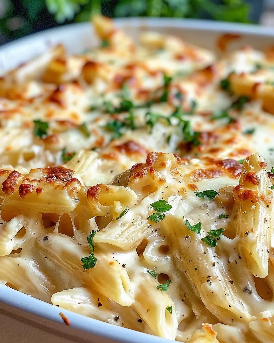 Roasted Chicken Alfredo Pasta Bake: Easy Indulgence for Dinner