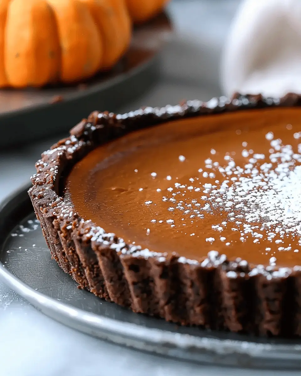 Simple Dark Chocolate Pumpkin Tart: Easy Indulgence for Fall Desserts