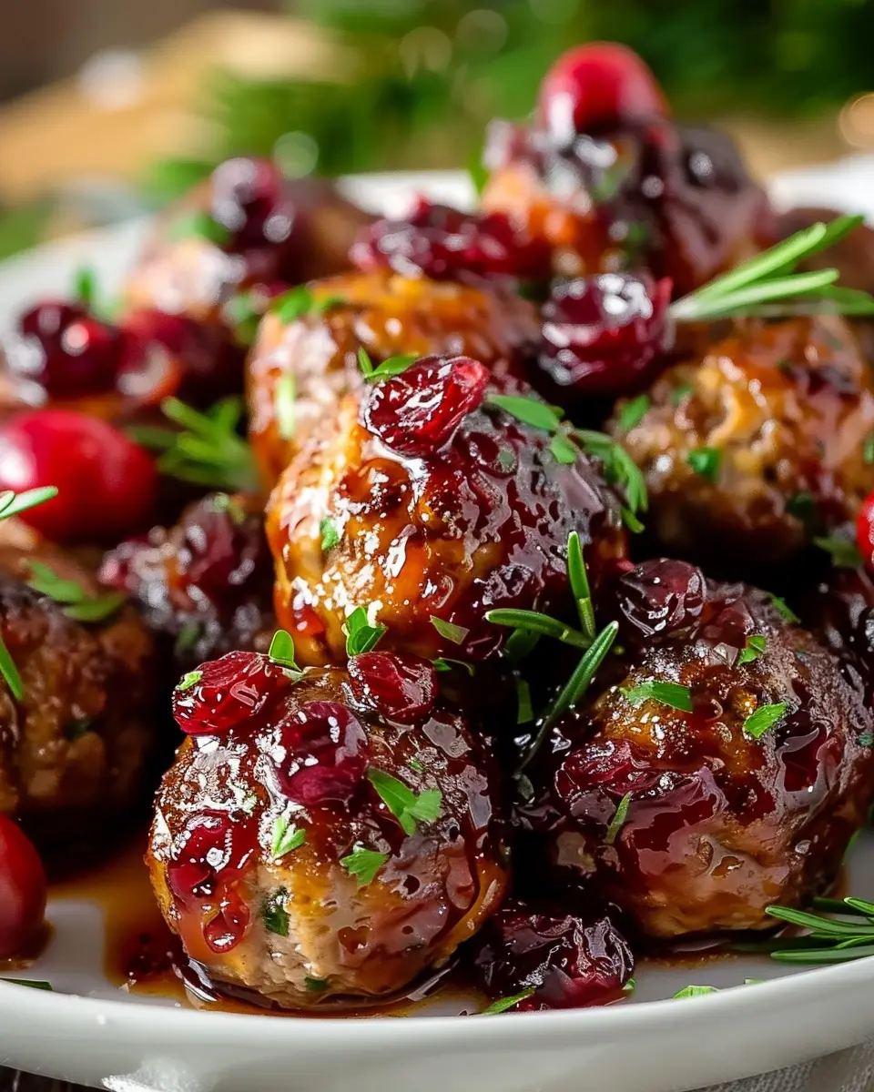 Christmas Cranberry Meatballs: Easy Beef &amp; Turkey Bacon Delights