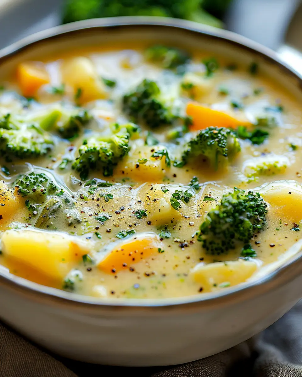 Crockpot Potato Broccoli Cheddar Soup