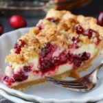 Cranberry Cream Cheese Crumb Pie