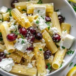 Feta & Cranberry Rigatoni Salad with Lemon Vinaigrette