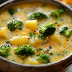 Crockpot Potato Broccoli Cheddar Soup