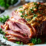 Slowcooker Creamy Mustard Pulled Ham