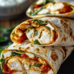 Crispy Air Fryer Chicken & Mozzarella Wraps: