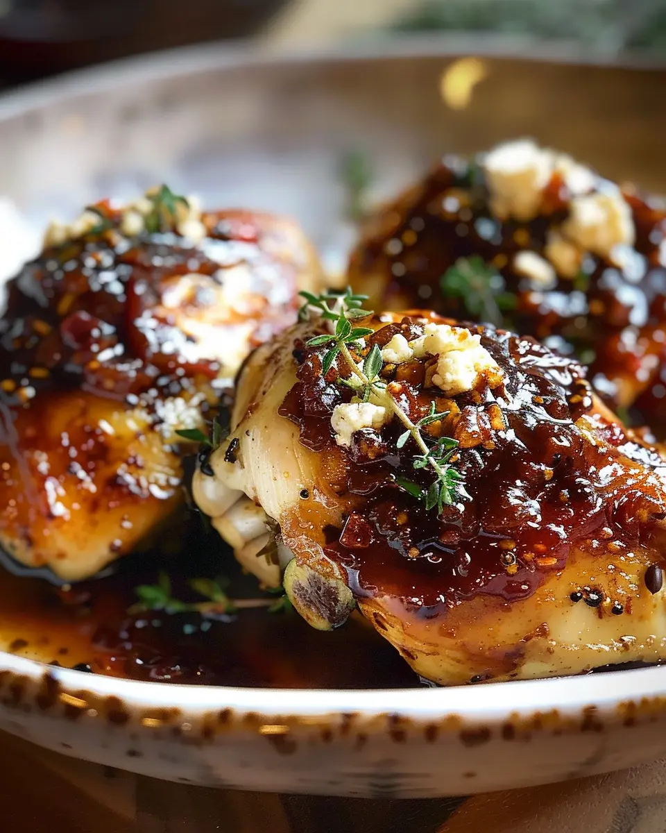 Slow Cooker Chicken with Fig Jam and Goat Cheese