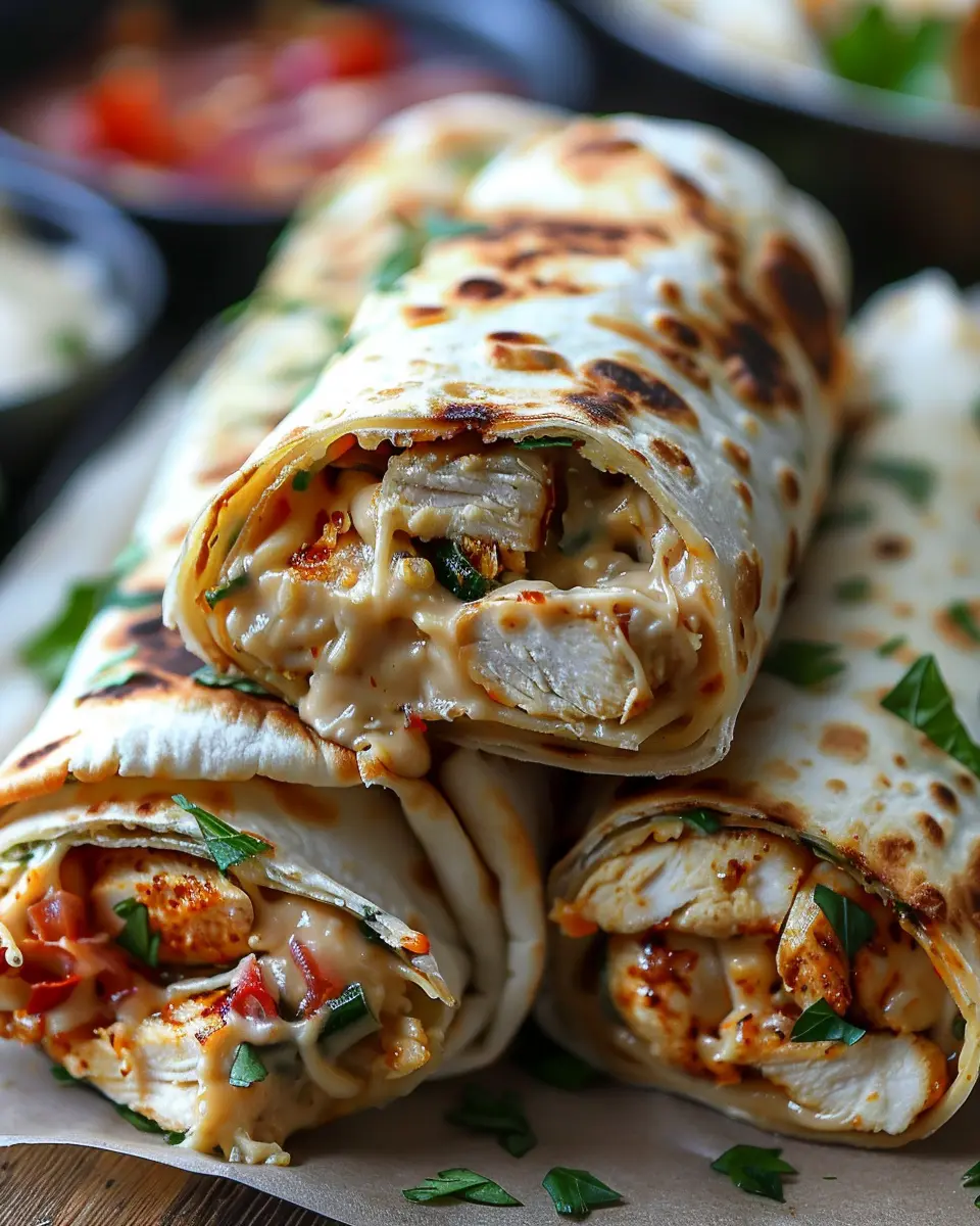Mastering Ooey-gooey Cheesy Garlic Chicken Wraps for Comforting Delights