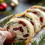 Savory Christmas Cranberry Roll Ups