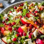 Pomegranate Christmas Salad with Honey Mustard Dressing