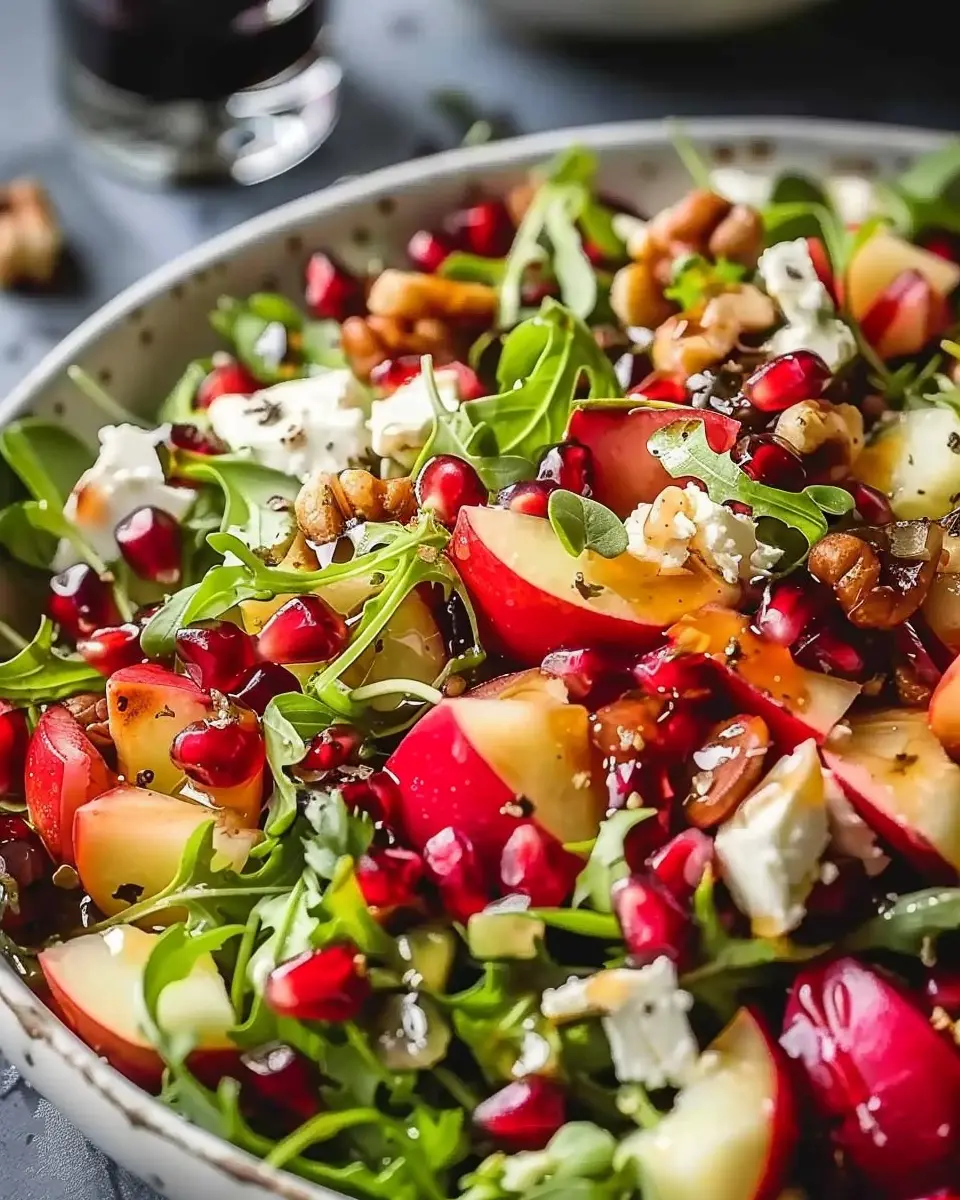 Pomegranate Christmas Salad: A Juicy Delight with Honey Mustard Dressing