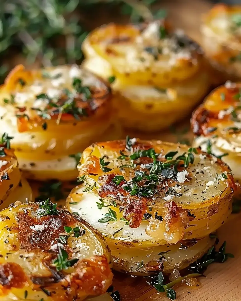 Roasted Garlic Parmesan Potato Stacks: Easy Indulgence at Home