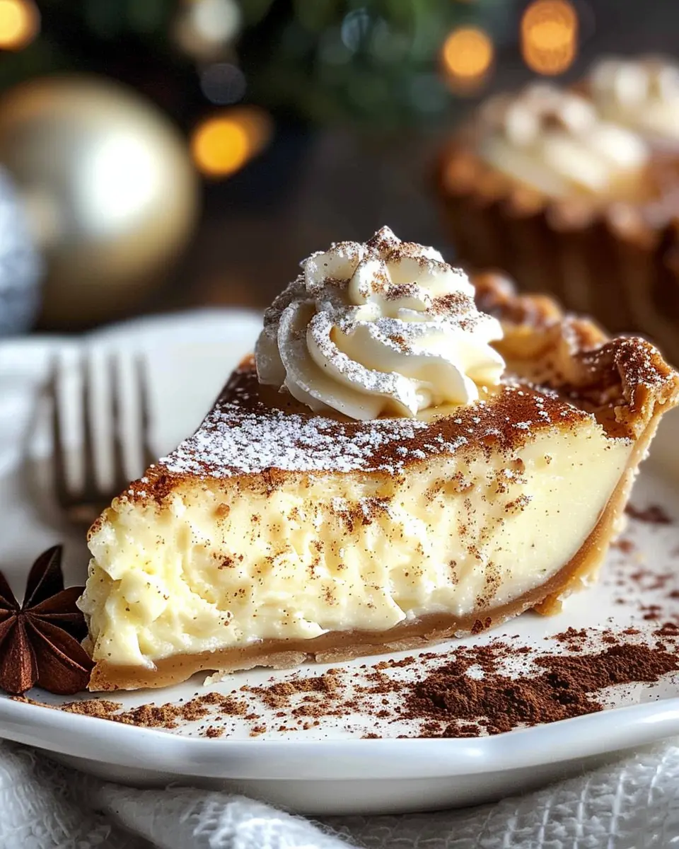 Christmas Eve dessert: Indulgent Cinnamon-Vanilla Custard Pie