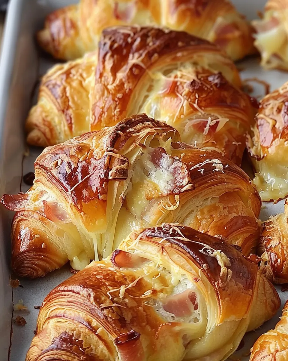 Croissant Bake: Easy Delight with Turkey Bacon and Chicken Ham