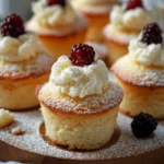 Fluffy Japanese Cotton Cheesecake Cupcakes