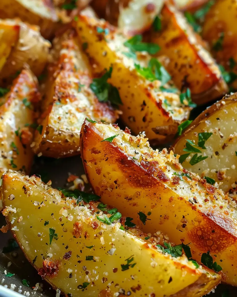 Baked Garlic Parmesan Potato Wedges: The Best Comfort Snack