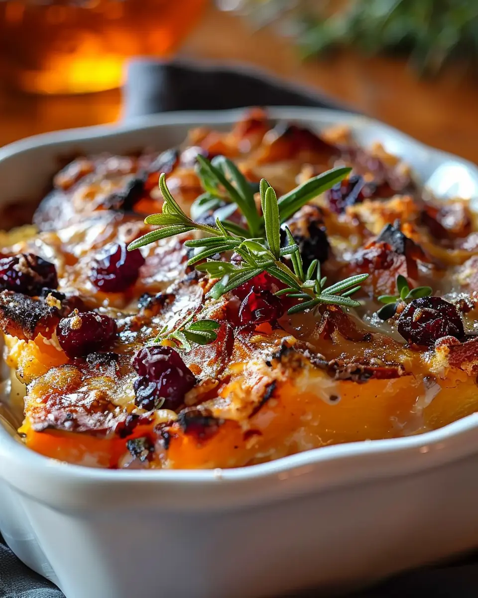 Sweet Potato &amp; Cranberry Gratin
