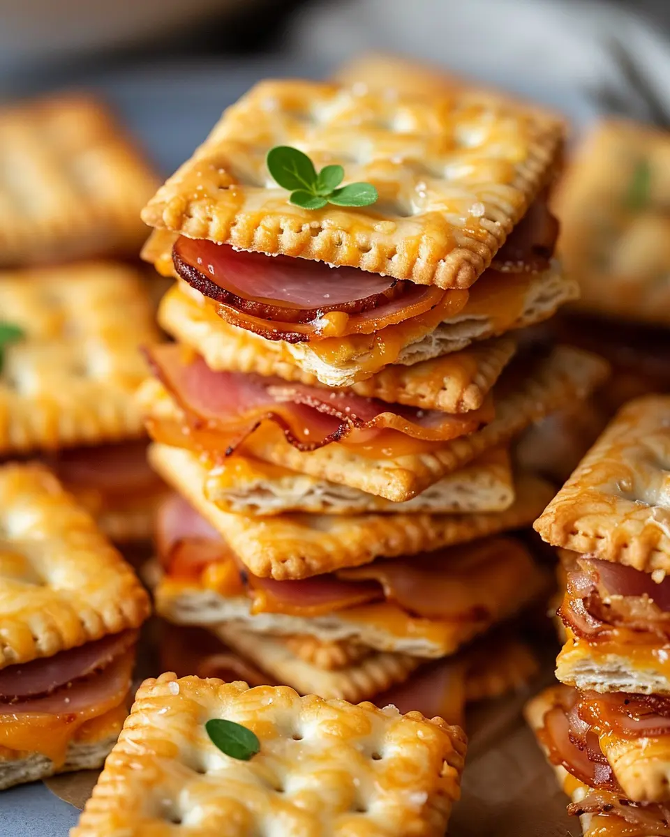 Ritz Cracker Party Sandwiches: Easy Turkey Bacon &amp; Chicken Ham Delights
