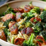 Chicken Sausage and Broccoli Orzo – Quick, Healthy & Flavorful