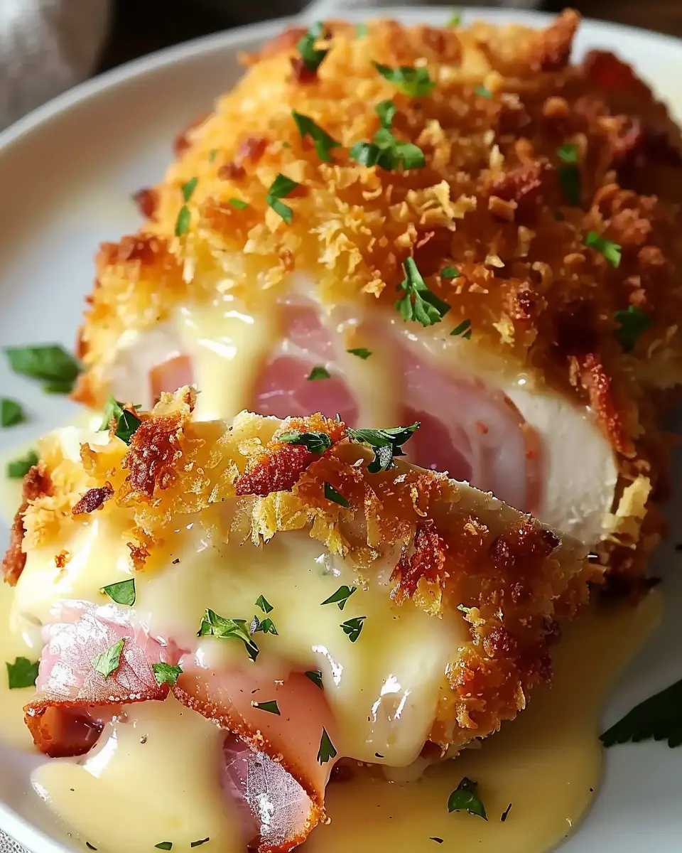 Irresistible Chicken Cordon Bleu with Turkey Bacon &amp; Chicken Ham