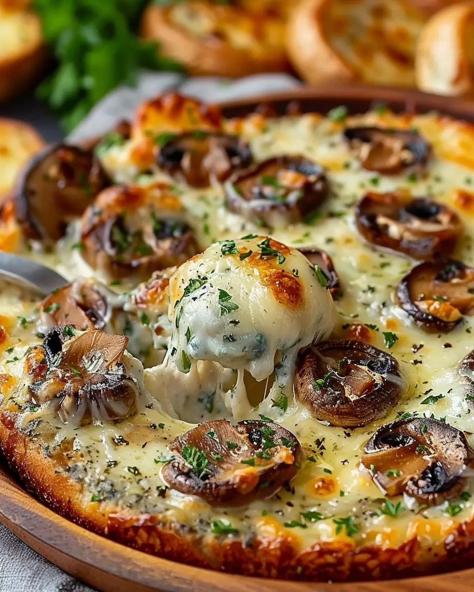 Stuffed Mushroom Dip: Indulgent Turkey Bacon Delight for Parties