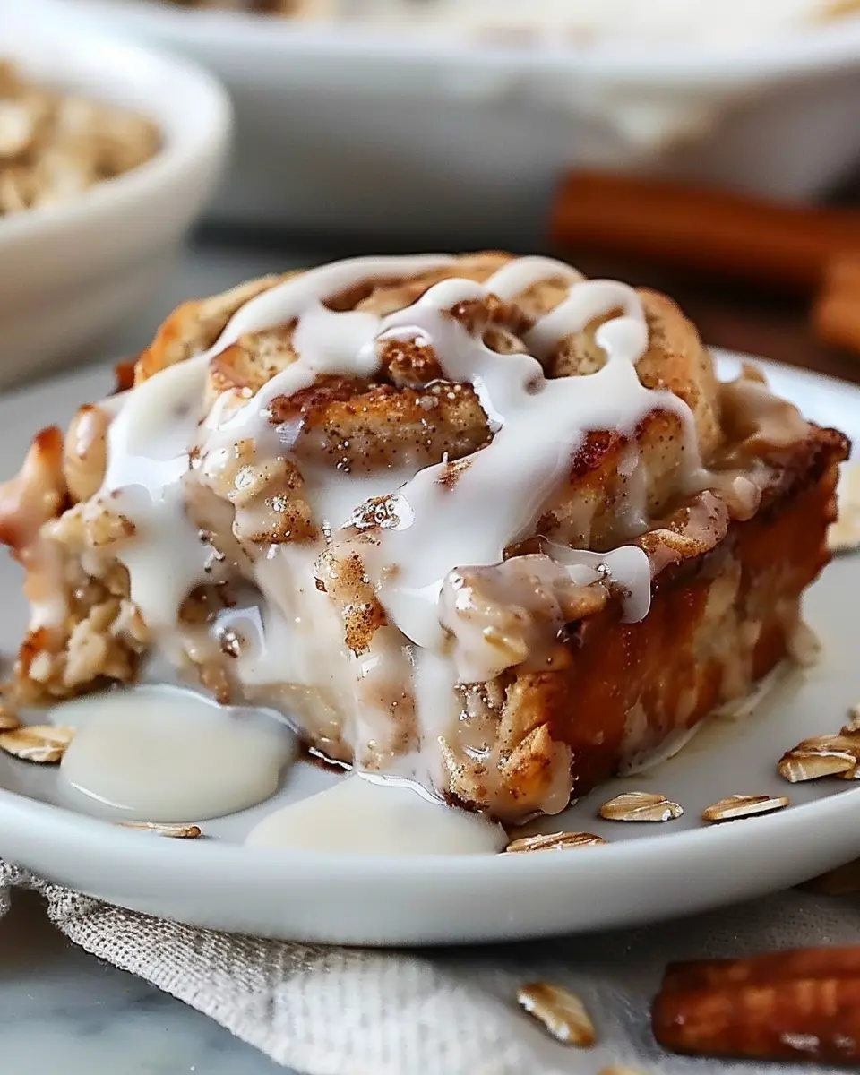 High Protein Cinnamon Roll Baked Oatmeal: A Delightful Breakfast Treat