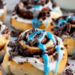 Cookie Monster Cinnamon Rolls