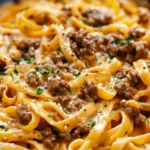 One-Pot Creamy Beef and Garlic Butter Pasta