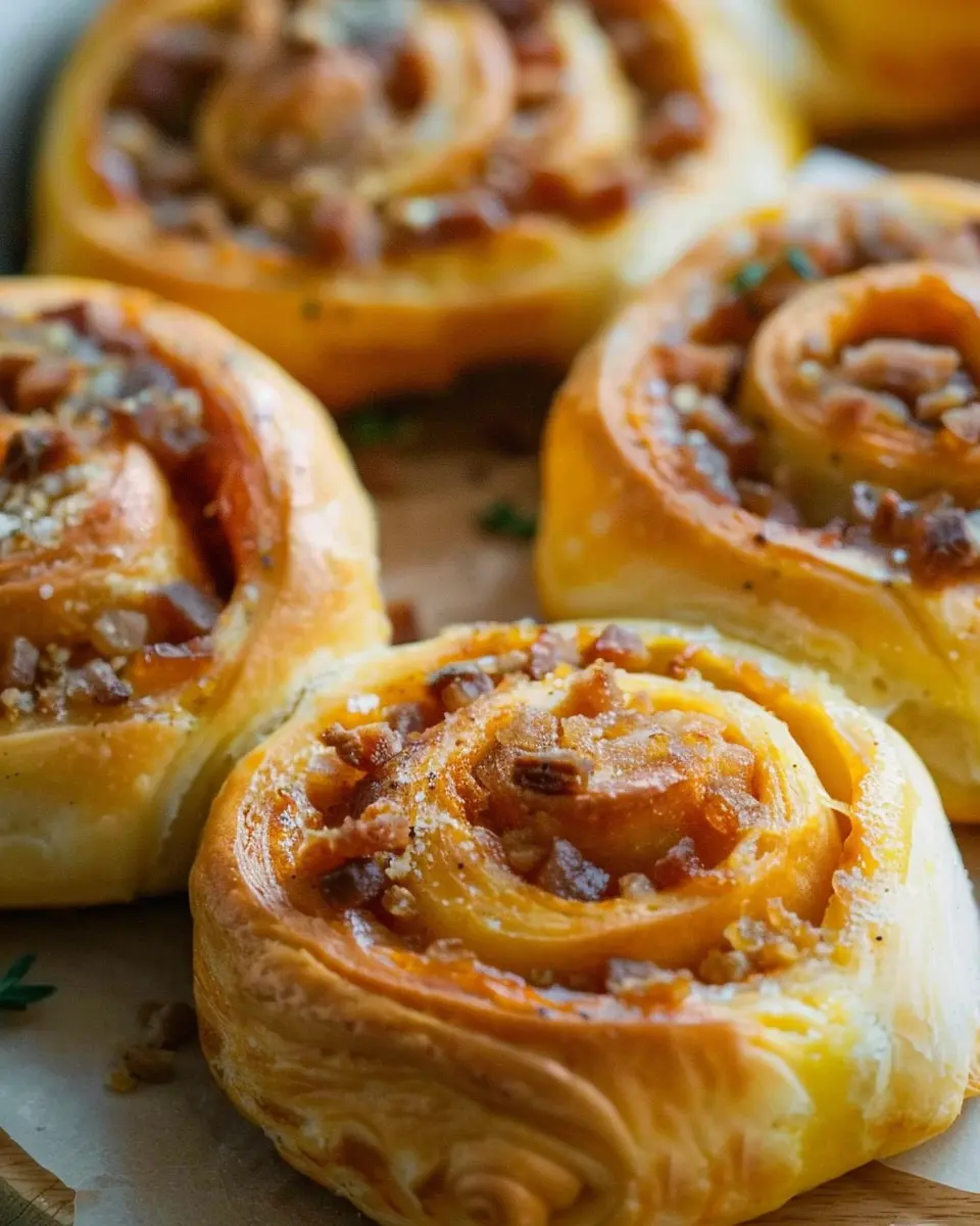 Breakfast Rolls: Easy Turkey Bacon and Chicken Ham Delight