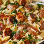 Creamy Chicken Sausage Orzo