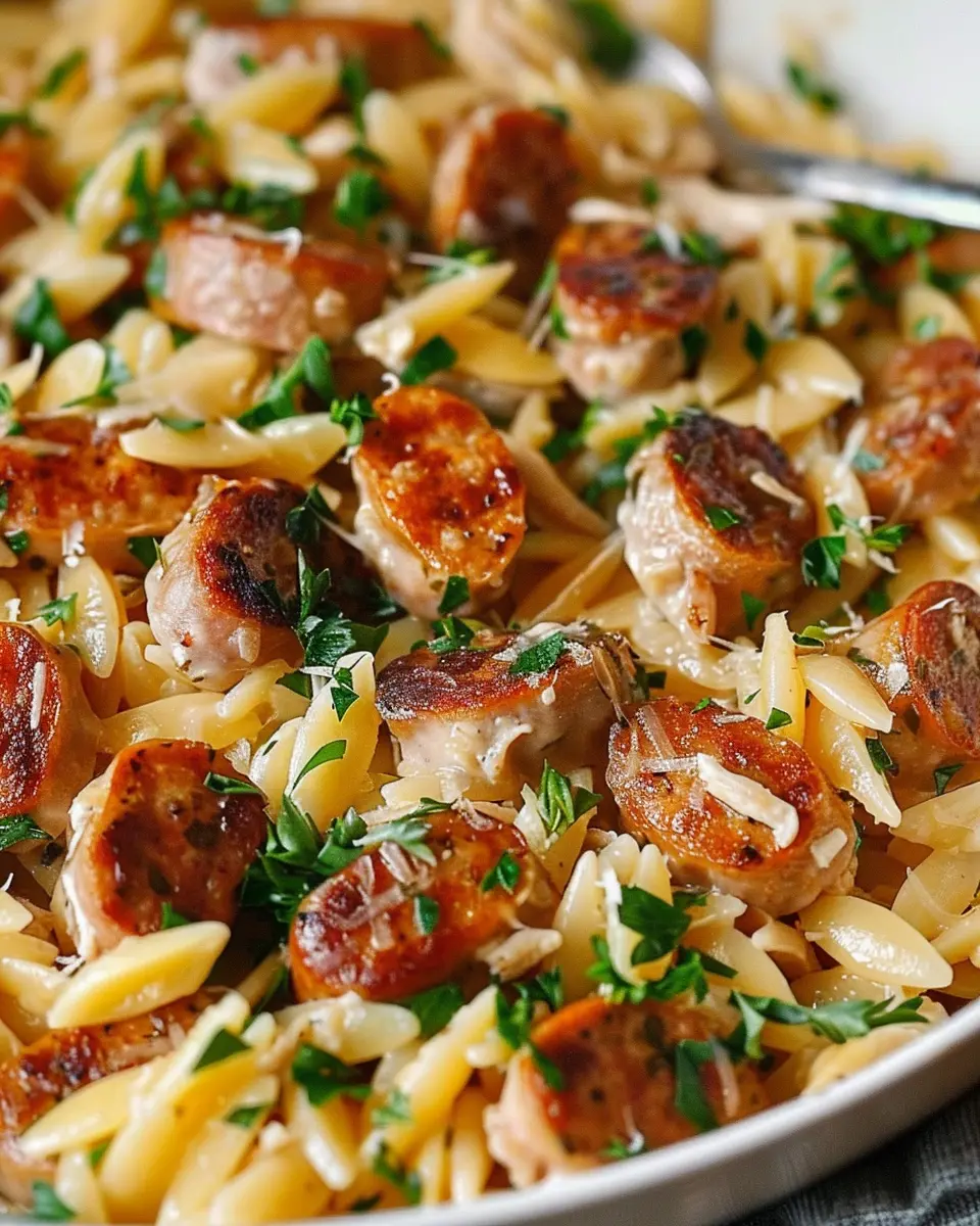 Creamy Chicken Sausage Orzo: A Cozy Weeknight Delight