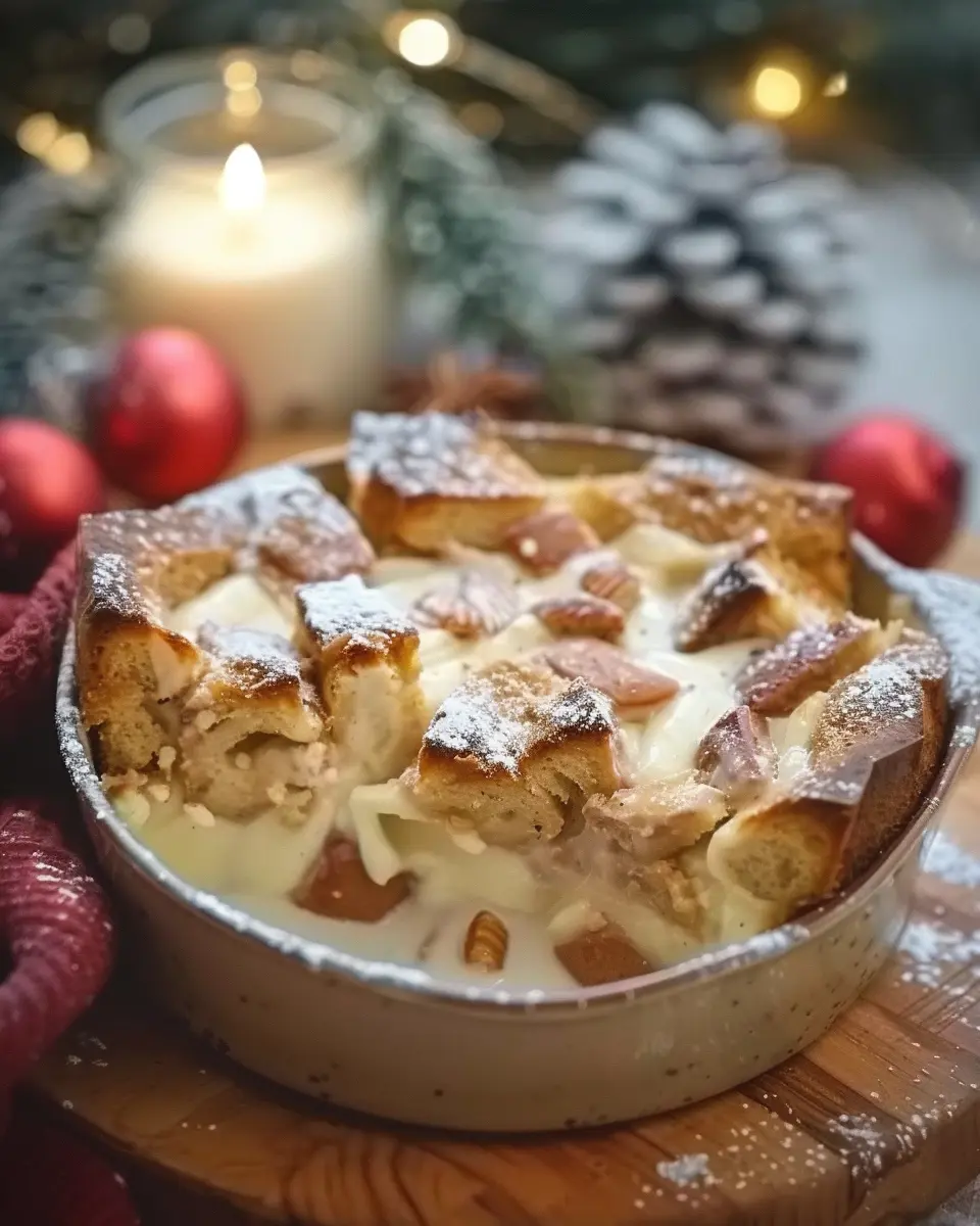 Eggnog Bread Pudding: Indulgent Holiday Comfort Food Delight