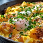 Cheesy Potato Egg Scramble