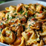 Cowboy Butter Garlic Chicken Tortellini with Fire