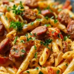 One-Pot Creamy Spicy Cajun Sausage Pasta